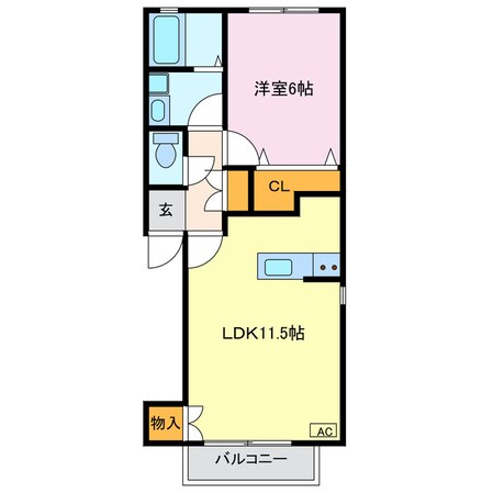 コーポラスメイプルの物件間取画像